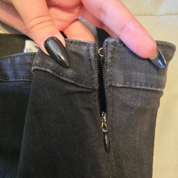 Hollister Black Denim Belted Dress - Picture 6 of 7